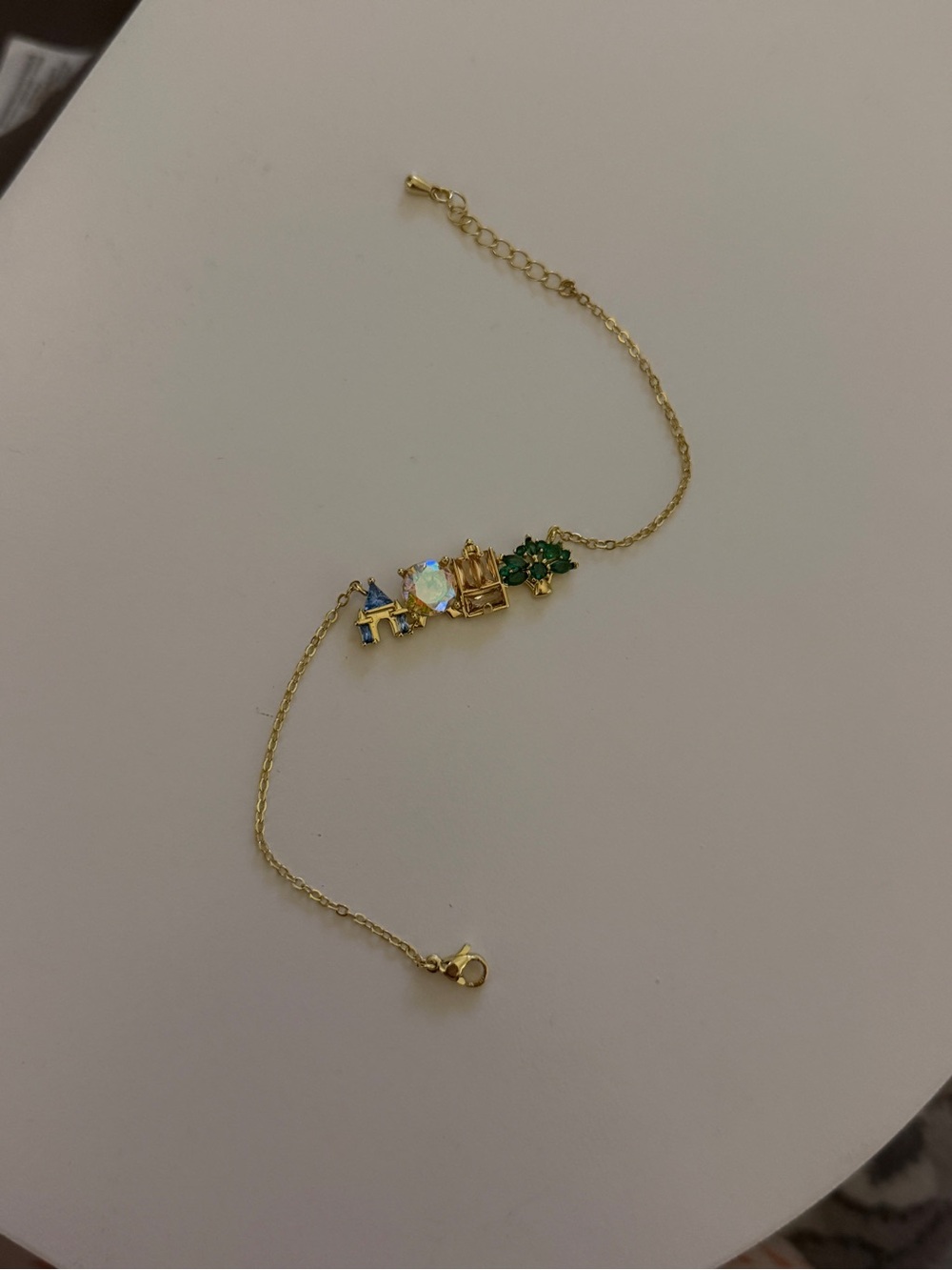 Gold Tone Disney four theme parks inspired bracelet